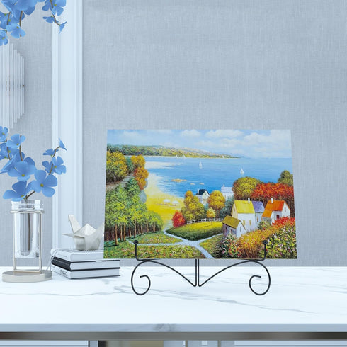 Iron Plate Stand for Display with Folding Design, 12 Inch Large Easels for Books, Art Pieces, Photos, and Platters,