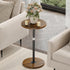Asgolion Round Small Side Table, Adjustable-Height Drink Table, Pedestal Martini Stand, Weighted Base Cocktail Table