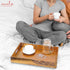 16 12 2.5 Coffee Table Tray (Distressed Gold) - Flourish Wood Serving Tray w/Handles for Breakfast in Bed - Mango Wood