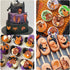 Halloween Fondant Molds, Skull Sheep Head Bat Wings Silicone Molds for Cake Decoration, Set of 5
