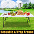 Smiry Waterproof Rectangle Picnic Table Cloth, Elastic Fitted Tablecover for 5 Foot Tables, Washable Polyester