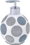 Avanti Linens Soap Dispenser/Lotion Pump - Countertop Accessories, Stylish Home Decor (Dotted Circles Collection)