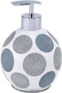 Avanti Linens Soap Dispenser/Lotion Pump - Countertop Accessories, Stylish Home Decor (Dotted Circles Collection)
