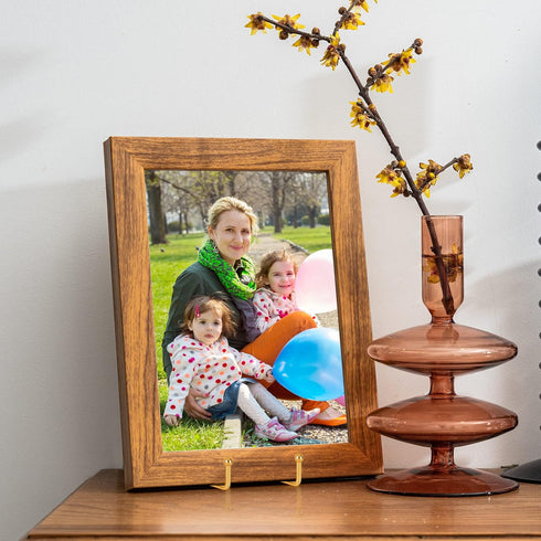 IBosins 5 Pack 6 Inch Metal Gold Frame Plate Holder Display Stands for Pictures, Books, Collectibles