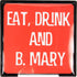 Pavilion - Bloody Mary Coaster Set, 4 Piece Sentiment, Pattern and Character with Box Holder - 4 Inch