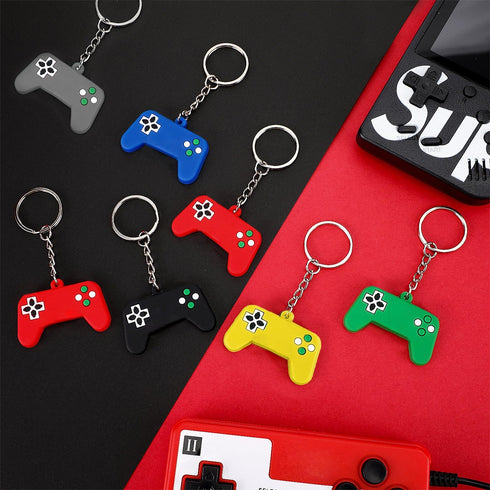 Yaomiao 36 Silicone Video Game Controller Keychains - Unisex Multicolor Party Favors, 6 Colors