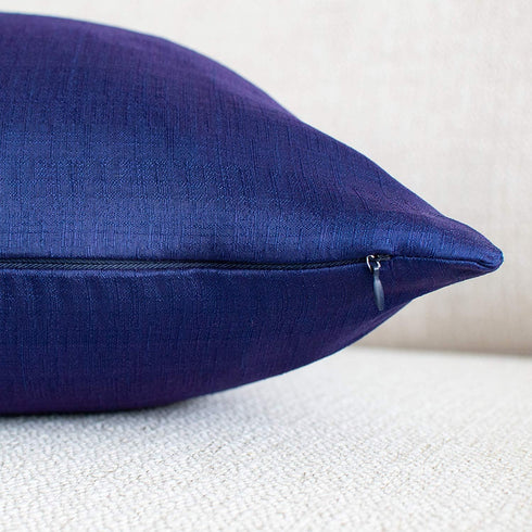 The White Petals Euro Sham Covers, Navy Blue, Pack of 2 for Sofa, Couch & Bed (26x26 inch)