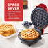 Elite Gourmet EWM015R Electric Nonstick Mini Waffle Maker, Compact Design for Belgian Waffles, Red
