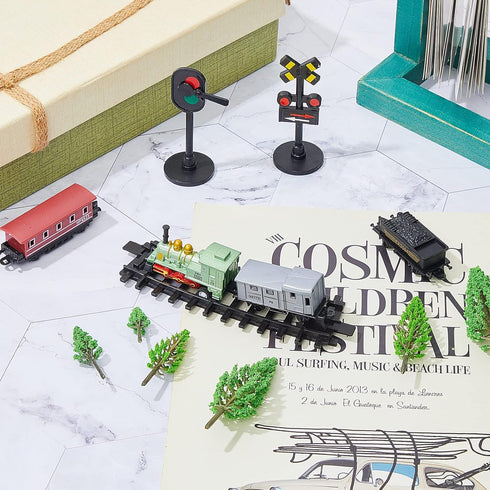13 Set Pieces Train Cake Toppers Train Cake Decorations Train Birthday Party Supplies Mini Train Toy Train Track