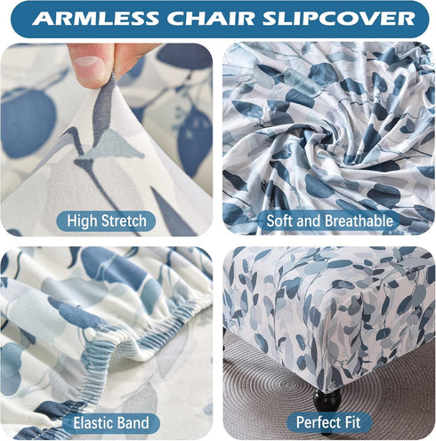 Armless Armless Accent Chair Cover Slipcover, Stretch Chair Slipper Super Fit Chair Furniture Protector Cover Slipcover