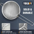 Ydeapi 6.3" Fine Mesh Strainer with Handle, Metal Food Strainers for Kitchen, Sieve Fine Mesh Stainless Steel for Rice