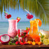 ALINK 50 Flamingo Straws, Plastic Drinking Straws for Tropical Luau Party Supplies, Hawaiian, Birthday, Pool Party