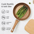 Innwewell Non Stick Frying Pan - Granite Stone Non Stick Skillet Frying Pans, Safe&No Toxic Egg Omelette Frying Pan, Small Nonstick Cookware Cooking Pan, Induction Compatible, PFOA Free(8inch, Gold) by Innerwell