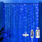 Brightown 300 LED Blue Fairy Curtain Lights, 9.8ft x 9.8ft String Lights,