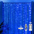 Brightown 300 LED Blue Fairy Curtain Lights, 9.8ft x 9.8ft String Lights,