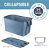 CleverMade Collapsible Laundry Baskets, Denim/Shadow Gray 2PK - 60L (16 Gal) Foldable Hamper with Sturdy Pop-Up Frame