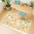 3x5 Hazo Haus Animal World Map Bedroom Rug for Kids Soft Educational Play Mat with Cute Animals by Continent, Washable