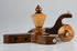 Handmade Wooden Curtain Rod Brackets with Round Finials, Natural Rosewood, Home Accessories for Window Treatment