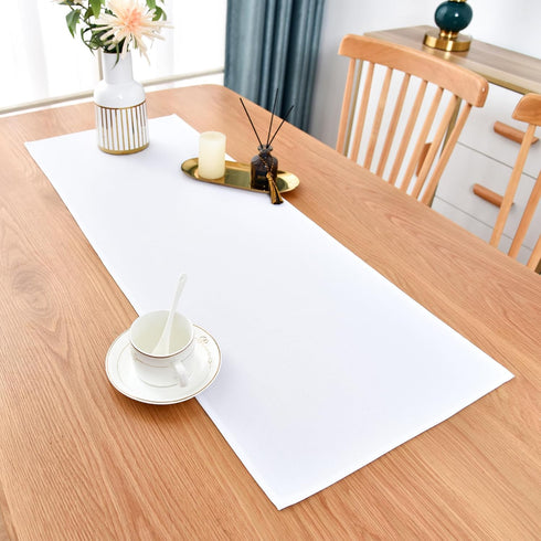 36 Inches 12X36 Inch Farmhouse White Table Runner Small Short Table Runners Coffee Table Runner for Dresser Living Room