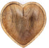 WitnyStore 8" Heart Shaped Wood Bowl, Brown, Handcrafted Wooden Serving Tray, Functional Decorative Tableware for
