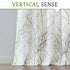 FMFUNCTEX Linen Semi Sheer Curtains, Sage Green White, 54 Inches Long for Living Room, Grommet Top 2 Panels