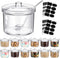 Tioncy 12 Pcs Ice Cream Bar Supplies Sugar Bowls with Lid and