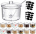 Tioncy 12 Pcs Ice Cream Bar Supplies Sugar Bowls with Lid and