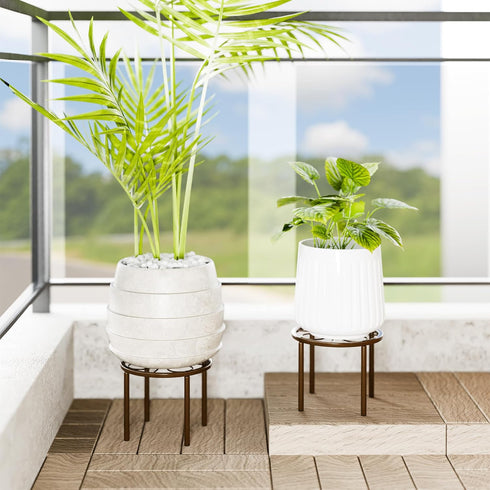 Chinpakden -7.9 7.9 5.9 inches Plant Stand Plant Holder x x Plant Riser for Garden Courtyard, Heavy Duty Flower Stand
