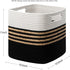 UBBCARE Set of 3 Black Water Hyacinth Storage Cubes, 11 x 10.5 x 10.5 in, Woven Baskets with Handles