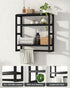 Galood 3 Over The Toilet Storage Bathroom Shelves Wall Mounted Tier Space Saver Corner Shelf Organizer Bamboo Towel