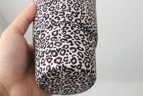 3 Pack Reusable Iced Coffee Sleeves - Xumbtvs Insulator Sleeve for Cold Beverages, Leopard Print