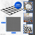Buffalo Plaid Tablecloth 35 ? 35" - Black and White Checkered, Machine Washable Polyester, Waterproof, Durable for