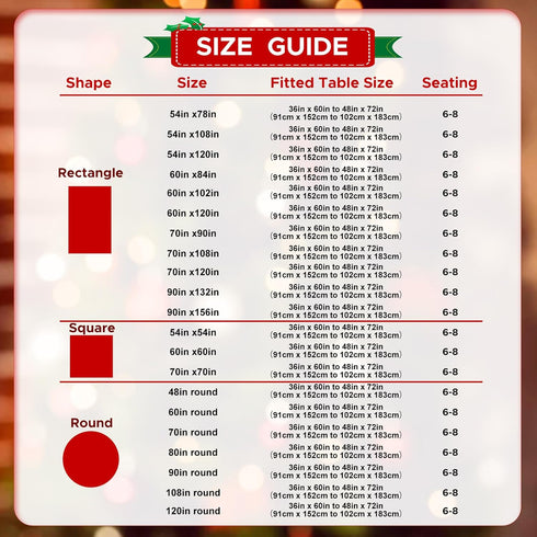 sancua Round Tablecloth, 60 Inch Water Resistant Washable Polyester Table Cloth for Dining Tables (Christmas Red)