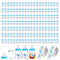 144 Blue Mini Baby Bottles for Baby Shower Favors - Plastic, Vented,