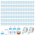 144 Blue Mini Baby Bottles for Baby Shower Favors - Plastic, Vented,