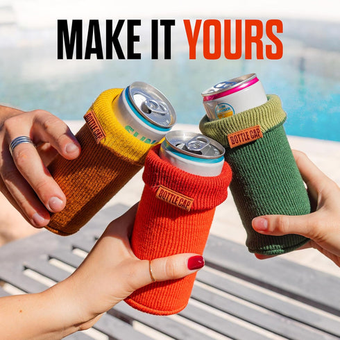 Bottle Cap 2-in-1 Cozy 12 oz, 16oz+ Can and Bottle Sleeve - Insulated Fits Cans, Bottles & Coffee Cups. Keeps Drinks