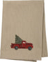 Primitives by Kathy Stitch Art Dinner Napkins Set - Truck with Christmas Tree