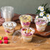 200 9 oz Sets, 100 Pack 100 Didaey Pcs Clear Plastic Parfait Cups with Flat Lids and Spoons Disposable Yogurt Parfait