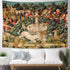 Semtomn Tapestry Artwork Wall Hanging, Unicorn Tapestries, Medieval Hunt, 60x80 Inches Home Decor