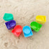 Home Queen Beach Cup Holder with Pocket, Multifunctional Sand Drink Holder Set of 6 (Blue, Teal, Purple, Green, Orange,