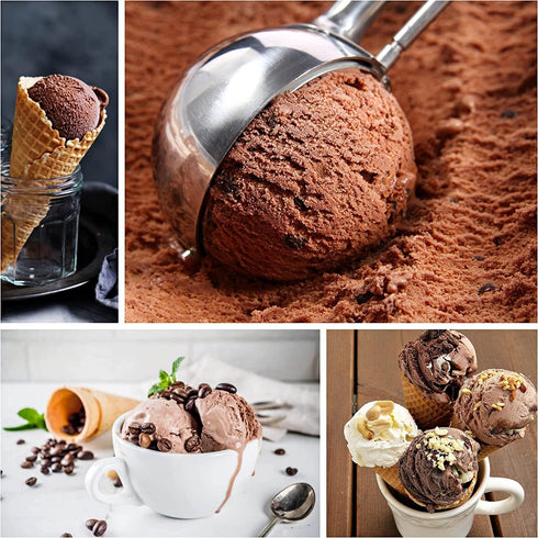 OTEHETOT 3Pcs Set, Set 3, Ice Cream Scoop, Cookie Scoop Stainless Steel Cookie Scoops for Baking of Cookie Scooper