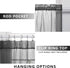 Charcoal Gray Sheer Curtains 45 Inches Long for Kitchen, Pair Set 2 Panels, Light Filtering Dark Grey
