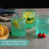 Vintage Glassware Drinking Glasses Set of 6, 12 oz Hobnail Glass Cups with 1 Cleaning Brush