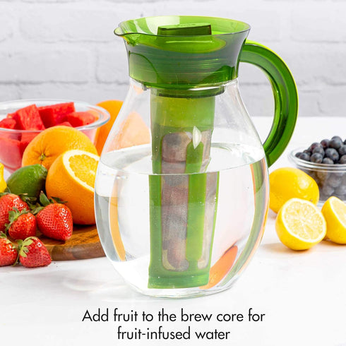 Primula The Big Iced Tea Maker and Infuser, Plastic Beverage Pitcher with Leak Proof, Airtight Lid, Fine Mesh Reusable