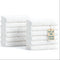 Casa Platino White Washcloths 12 Pack - 13x13 inches - 100% Cotton