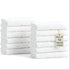 Casa Platino White Washcloths 12 Pack - 13x13 inches - 100% Cotton