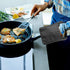 GROBRO7 5Pack Pocket Pot Holders, Cotton Heat Resistant Potholder, Machine Washable Oven Mitts, Grey