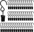 HOOSUN 46 Pack Curtain Hooks Clips,S Hooks for Hanging Outside String Lights,Metal