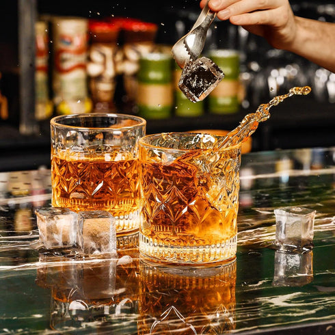 PARACITY Whiskey Glasses Set of 2, Old Fashioned Rocks Glasses, Suitable for Bars, Parties, Father's Day Gift