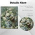 Still Life Flower Wall Art, Vintage Floral Oil Painting Print, Farmhouse Floral Pictures, 16x20in No Frame